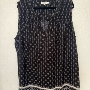Daniel Rainn Black and White Sleeveless Top